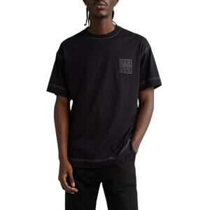 Givenchy Black Fit 4G Embroidered Short Sleeve T-Shirt Size M